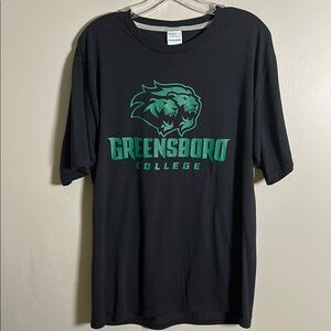 Greensboro College North Carolina Black and Green Performance Blend T-Shirt Sz L